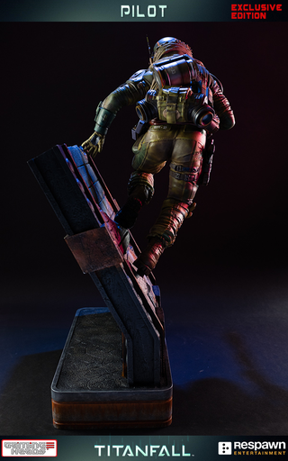 Illustration for article titled Wallrunning Titanfall Pilot Statue